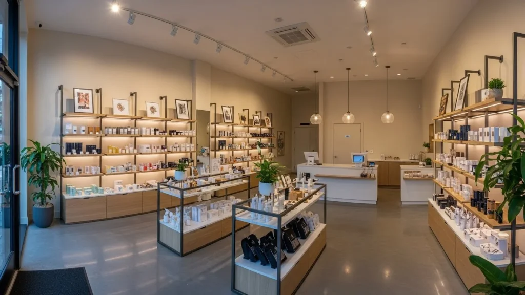 Retail store interior repaint by professional painters